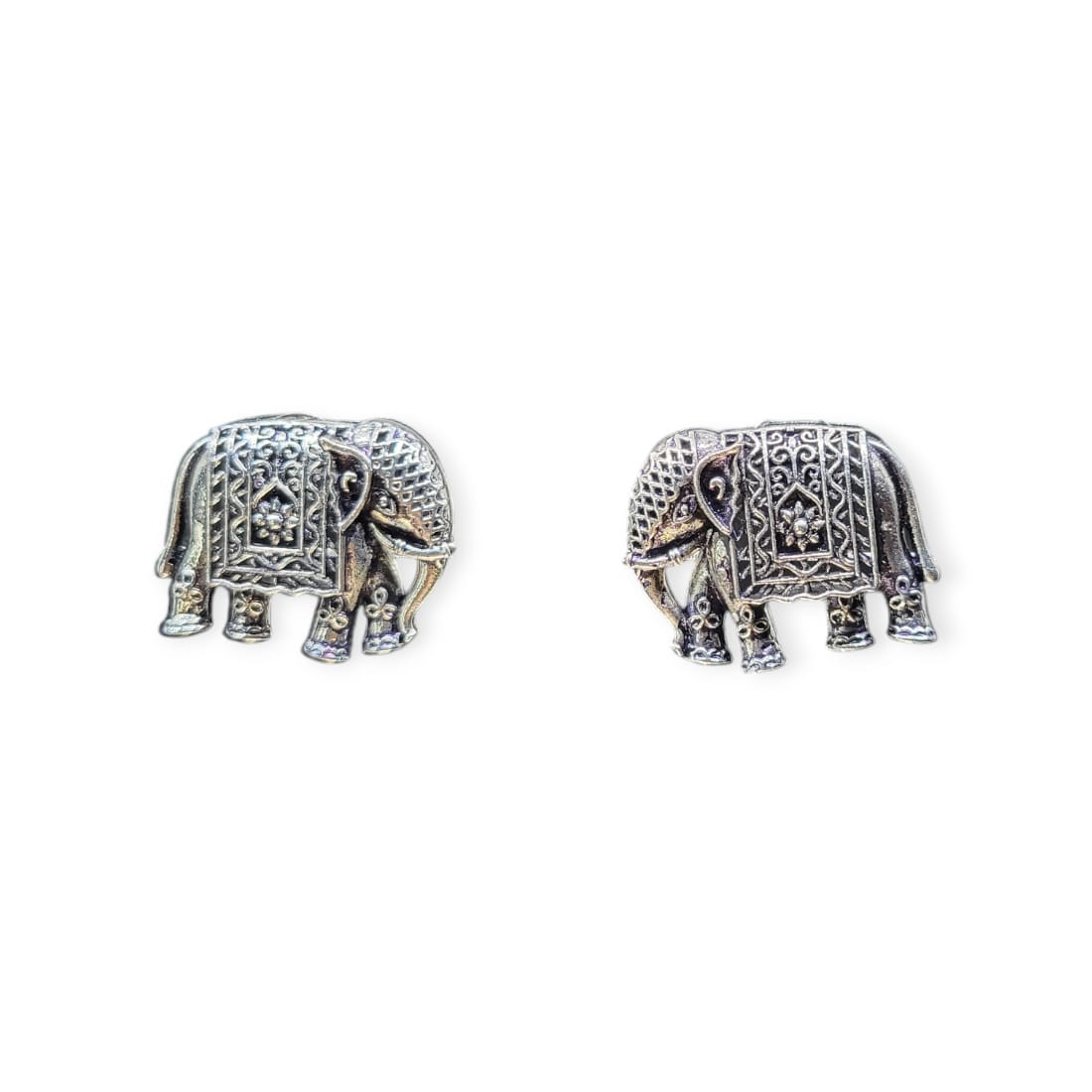 MIDAM™ German Silver Elephant Stud Earrings