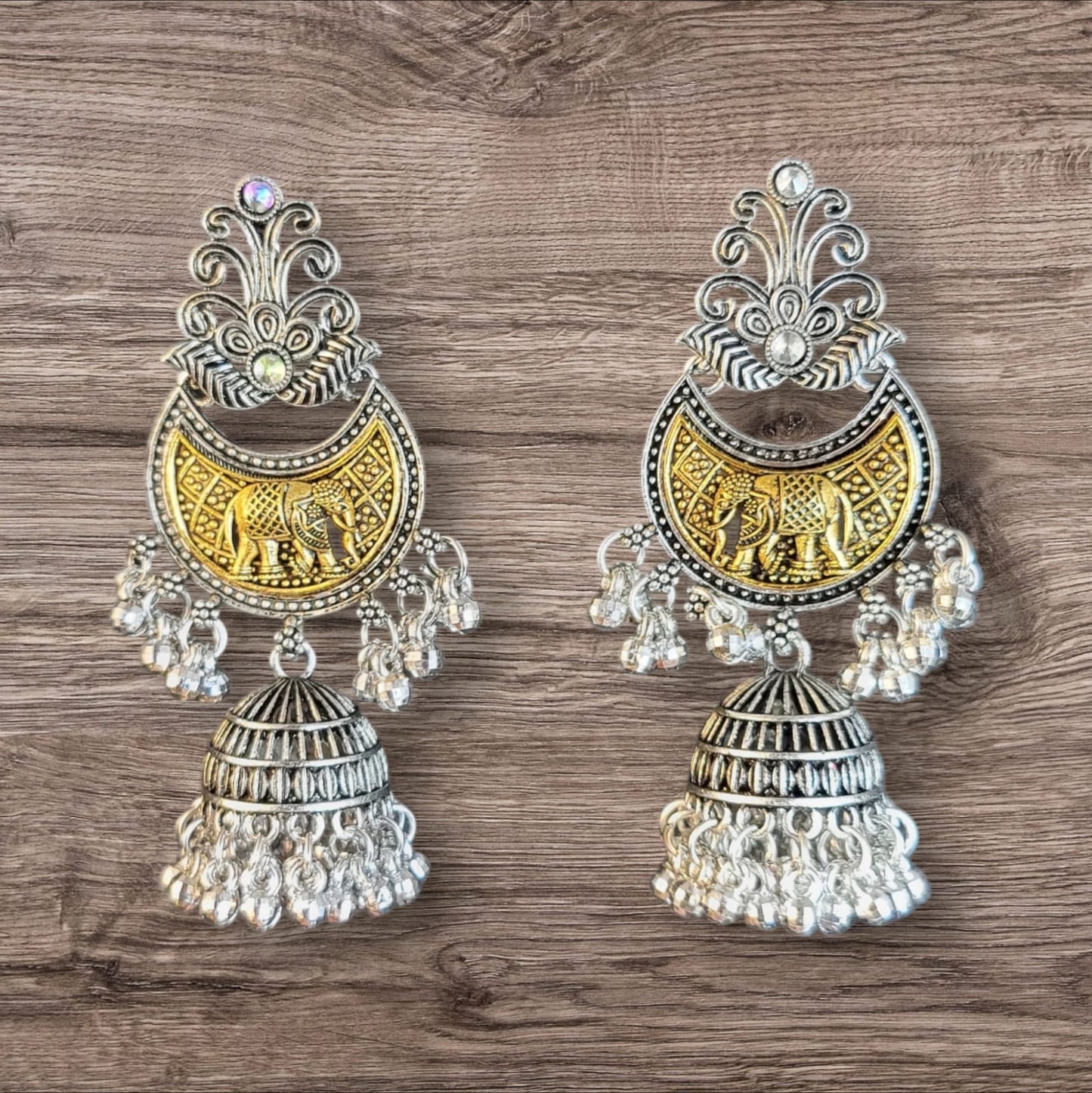 MIDAM™ Silver and Gold Plated Elephant Drop Earrings
