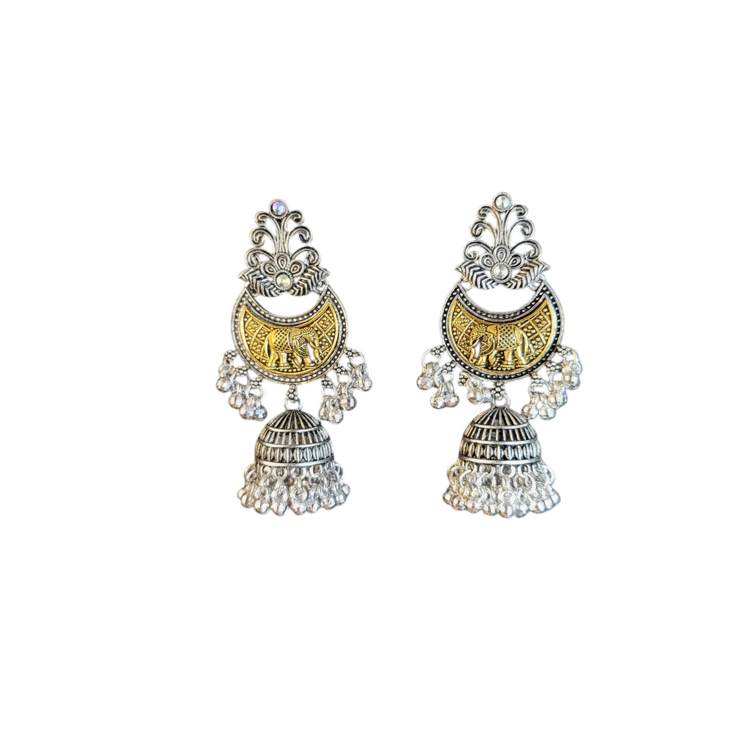 MIDAM™ Silver and Gold Plated Elephant Drop Earrings