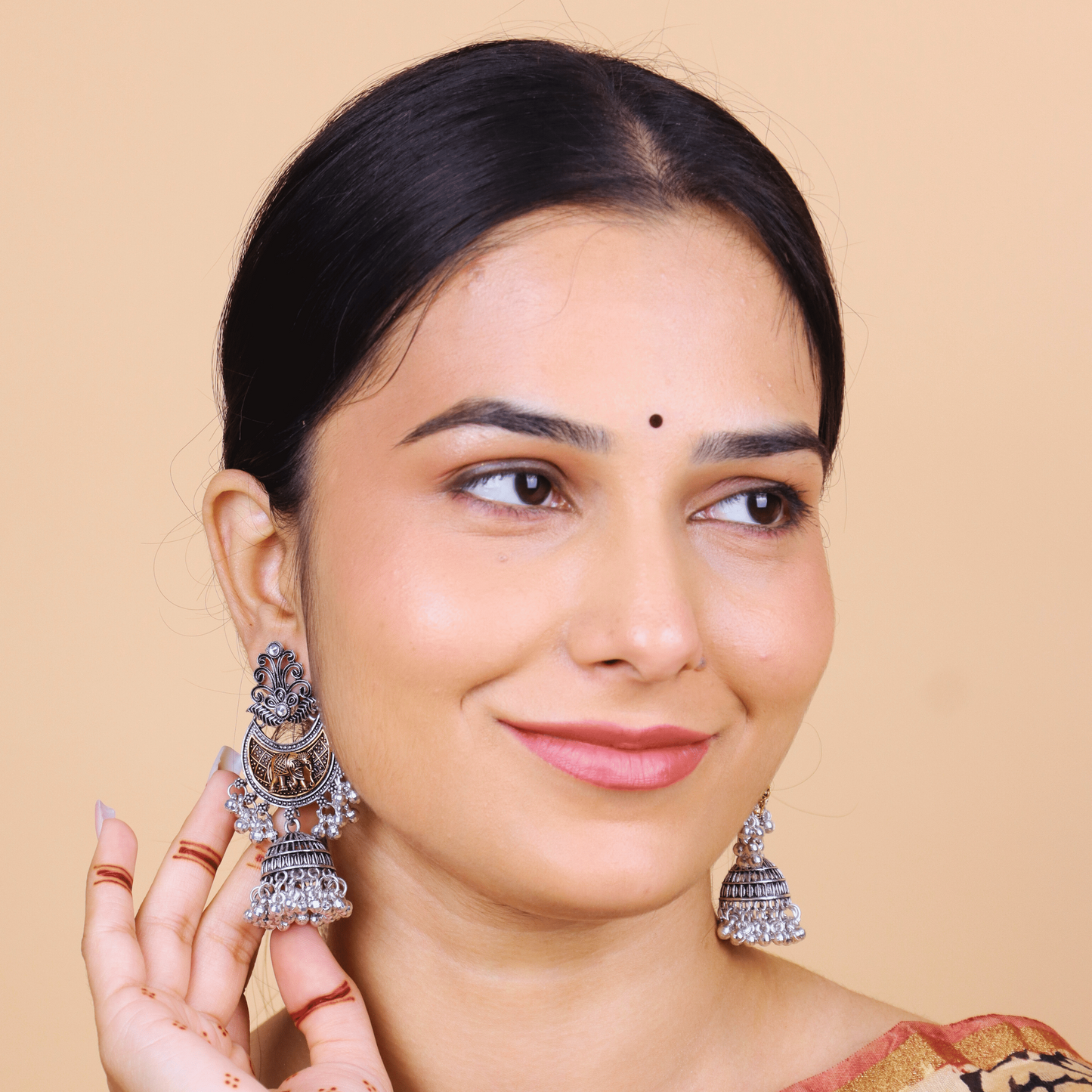 MIDAM™ Silver and Gold Plated Elephant Drop Earrings