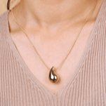 MIDAM™ Gold-Plated Anti-Tarnish Drop-Shaped Pendant & Earrings Set