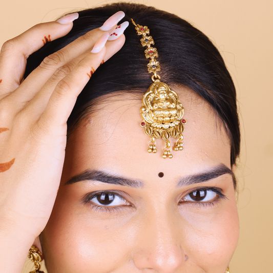 MIDAM™ Gold-Plated Temple Maangtikka