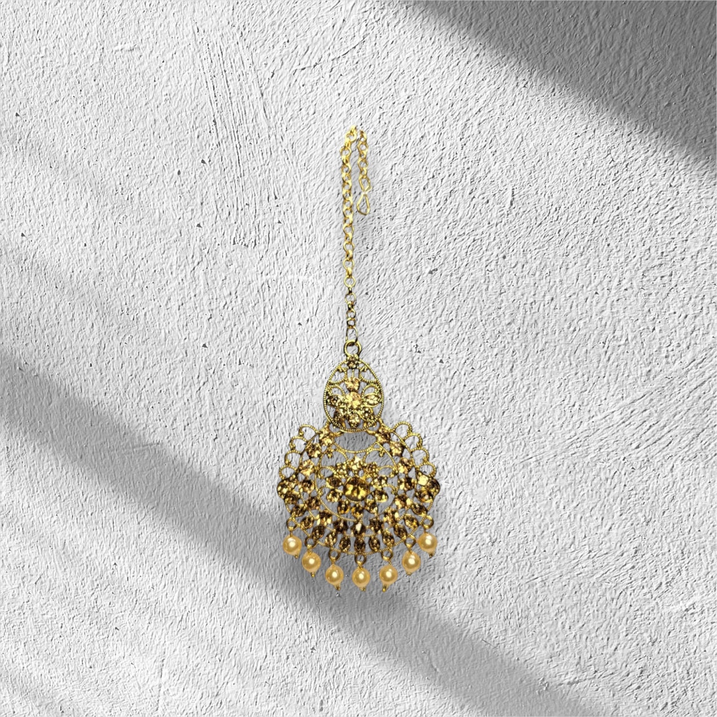 MIDAM™ Gold-Plated Peach Maangtikka