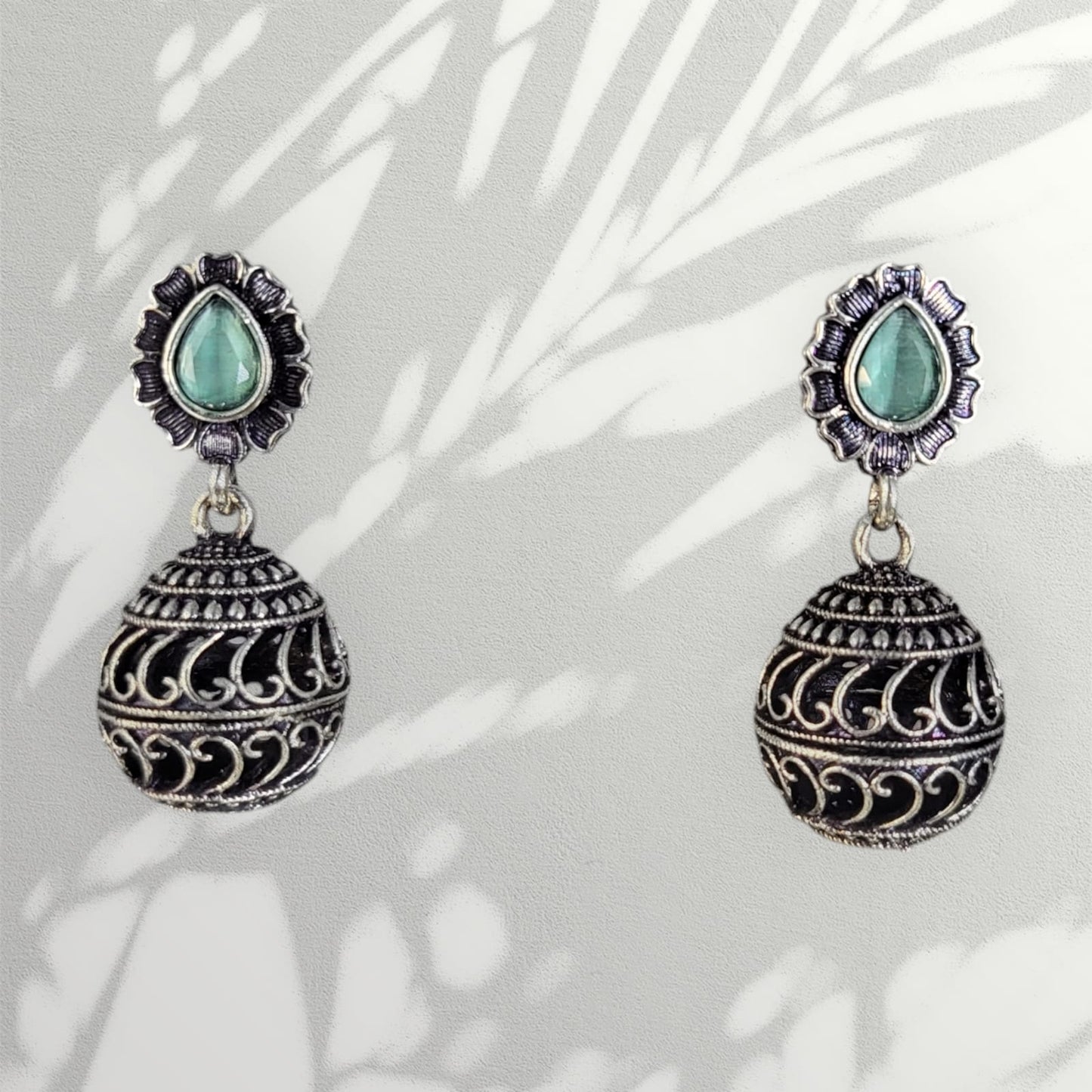 MIDAM™ German Oxidized Silver Round Drop Earrings