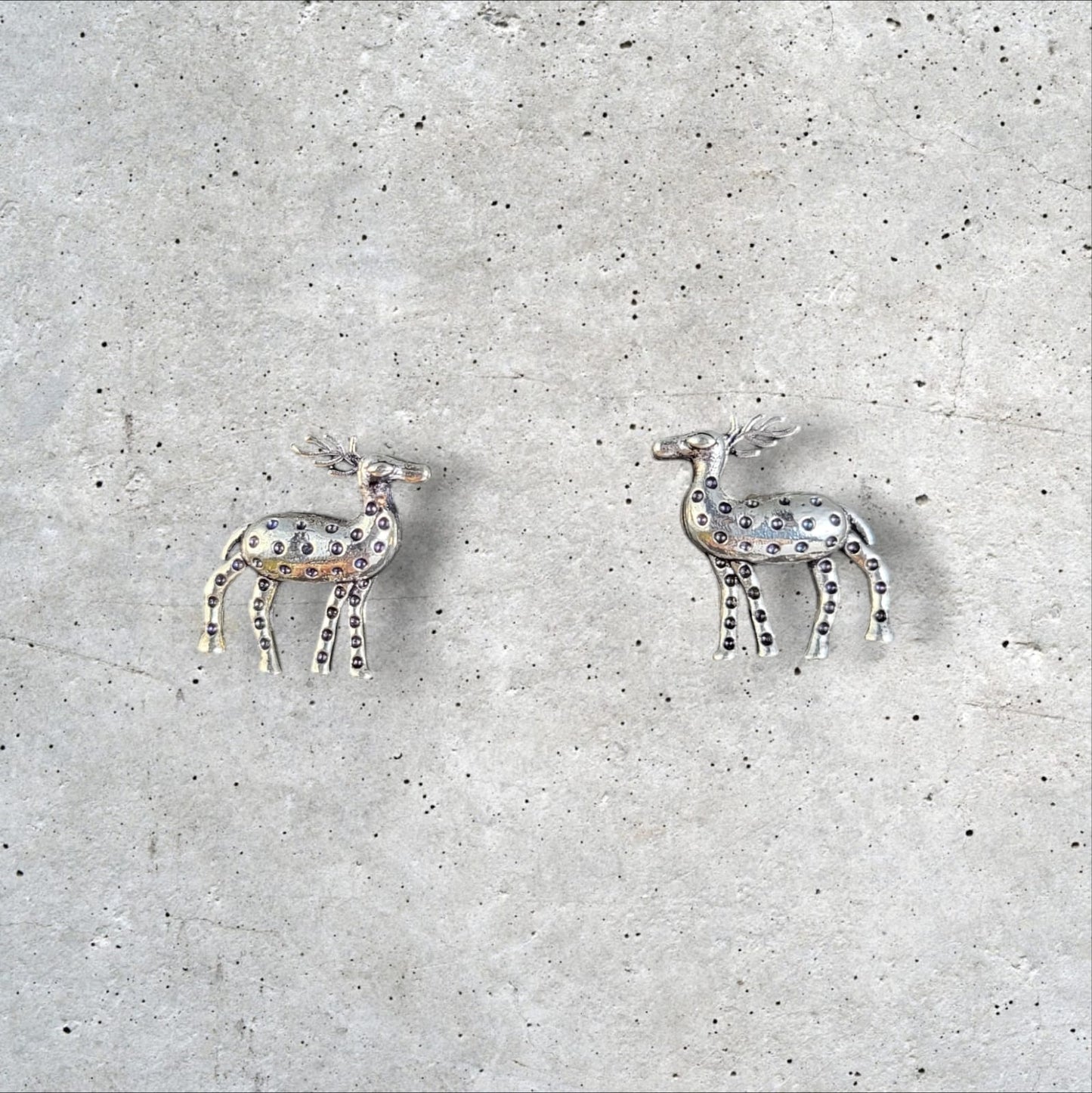 MIDAM™ German Oxidized Silver Deer Studs Earrings