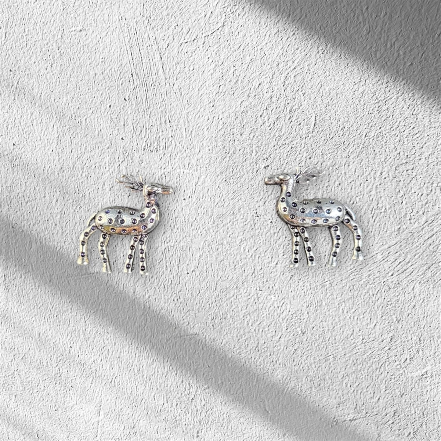 MIDAM™ German Oxidized Silver Deer Studs Earrings