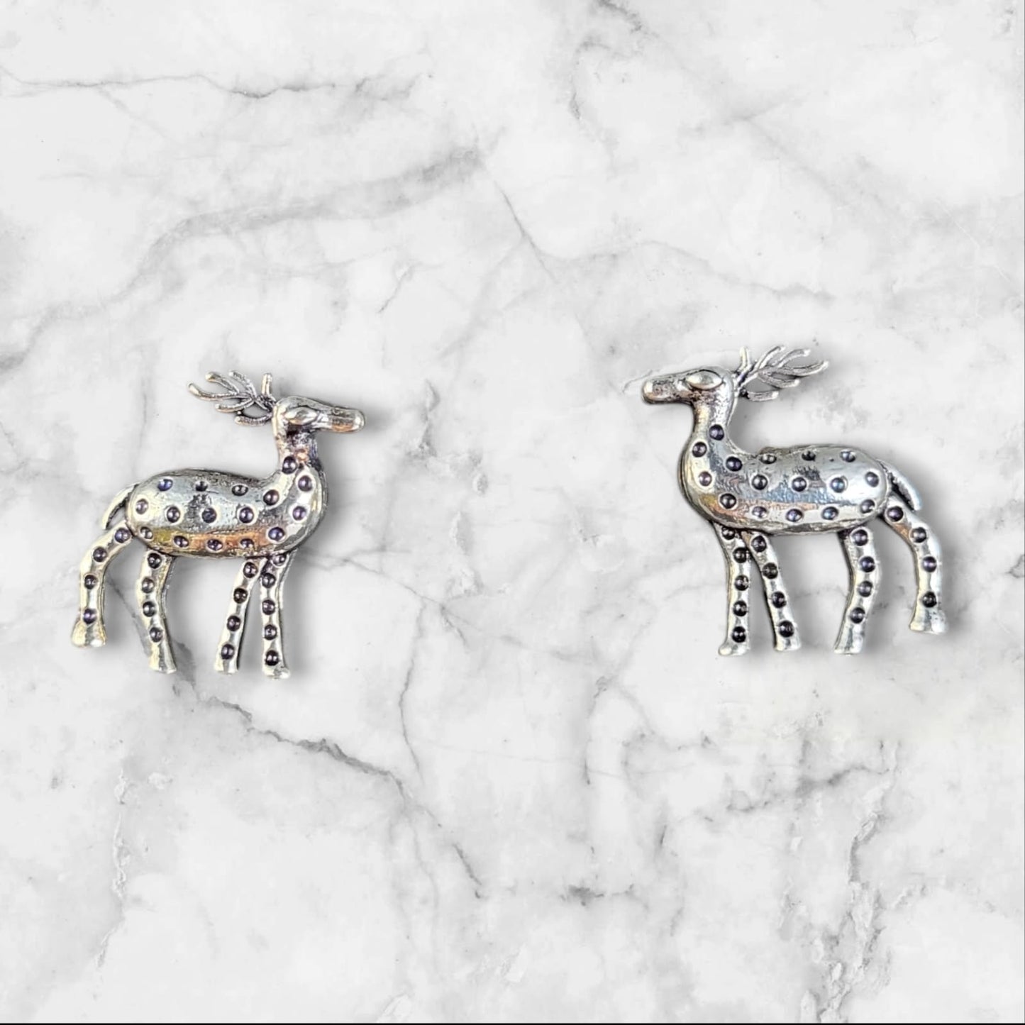 MIDAM™ German Oxidized Silver Deer Studs Earrings