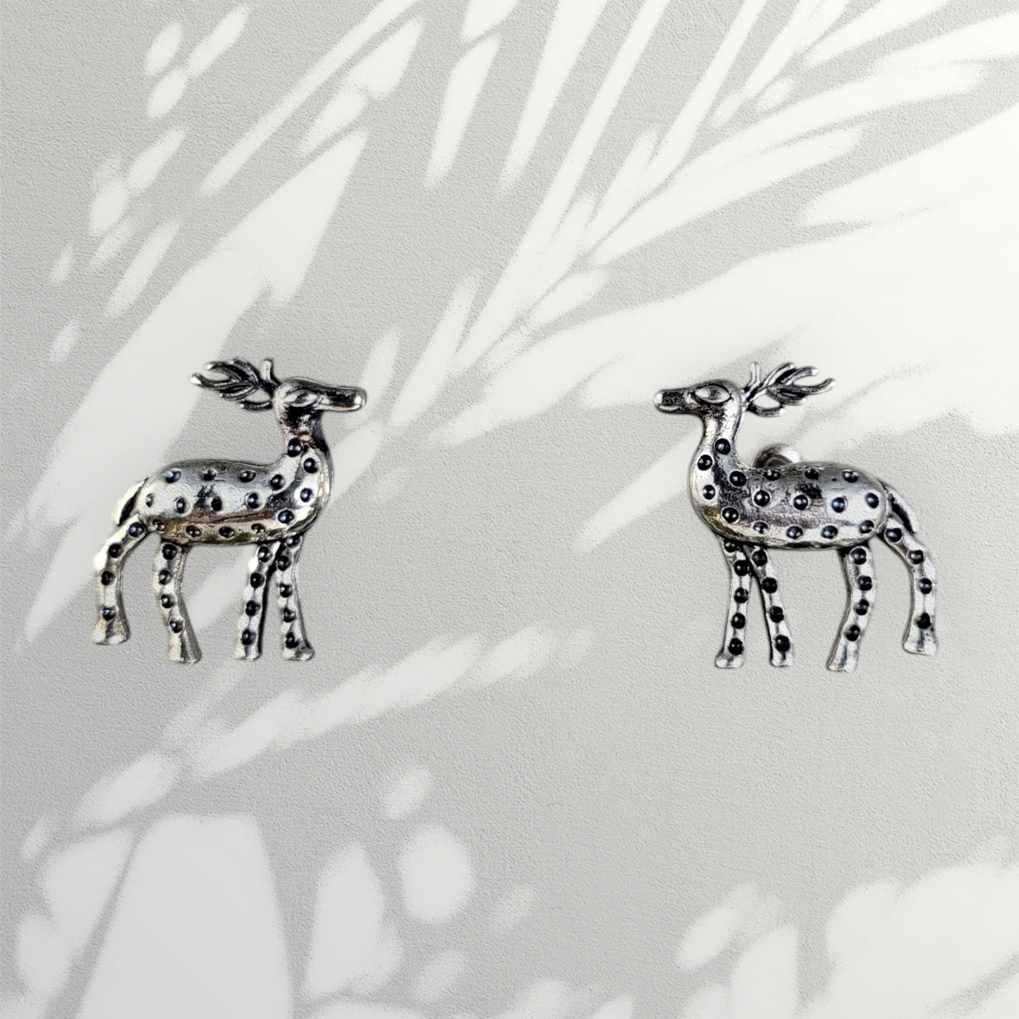 MIDAM™ German Oxidized Silver Deer Studs Earrings