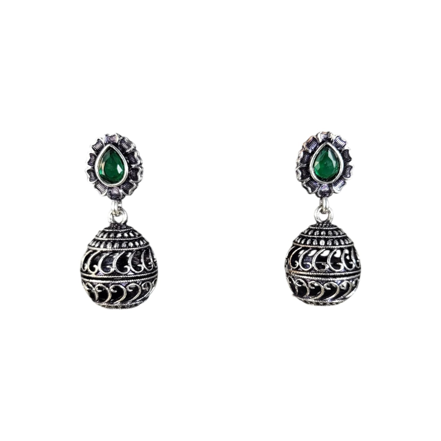 MIDAM™ German Oxidized Silver Round Drop Earrings
